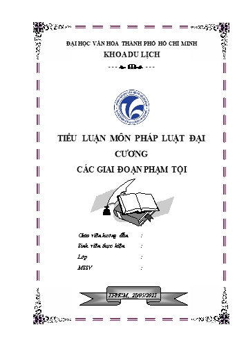 Tiểu luận Các giai đoạn phạm tội