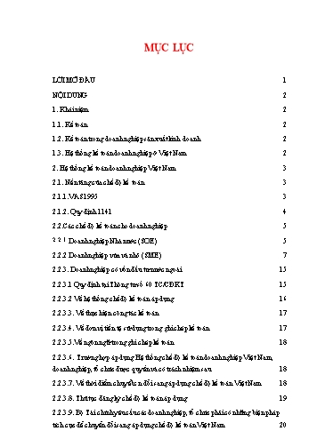 Tiểu luận Kế toán doanh nghiệp sản xuất Việt Nam