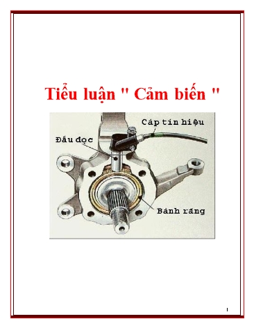 Tiểu luận Cảm biến