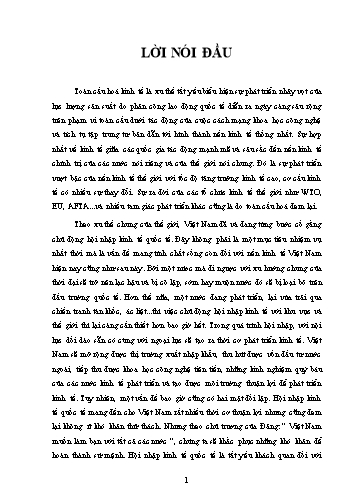 Tiểu luận Hội nhập kinh tế quốc tế và những thách thức đối với Việt Nam