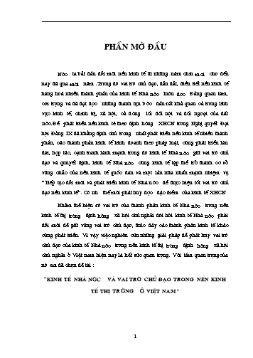 Tiểu luận Kinh tế nhà nước và vai trò chủ đạo trong nền kinh tế thị trường ở Việt Nam