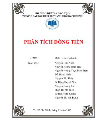 Tiểu luận Phân tích dòng tiền - Nguyễn Hữu Nhân