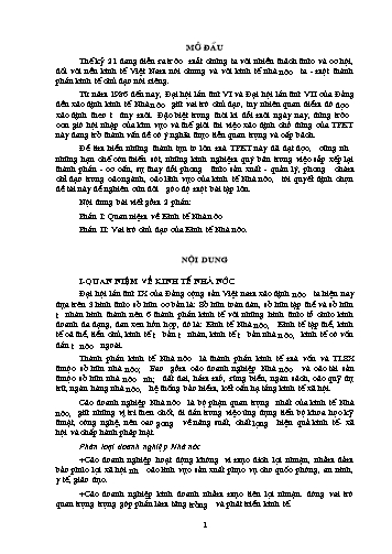 Tiểu luận Vai trò chủ đạo của kinh tế nhà nước