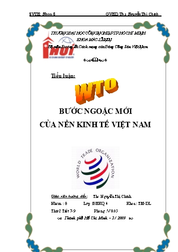 Tiểu luận WTO - Bước ngoặc mới của nền kinh tế Việt Nam